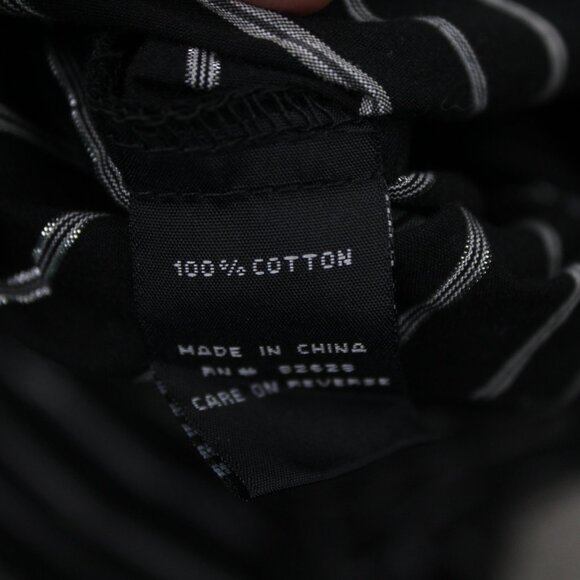 Southpole Premium Shirt Men XL Black/Silver Stripe Pearl Snap Long Sleeve Button - Picture 9 of 13